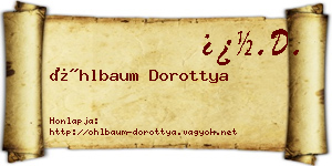 Öhlbaum Dorottya névjegykártya